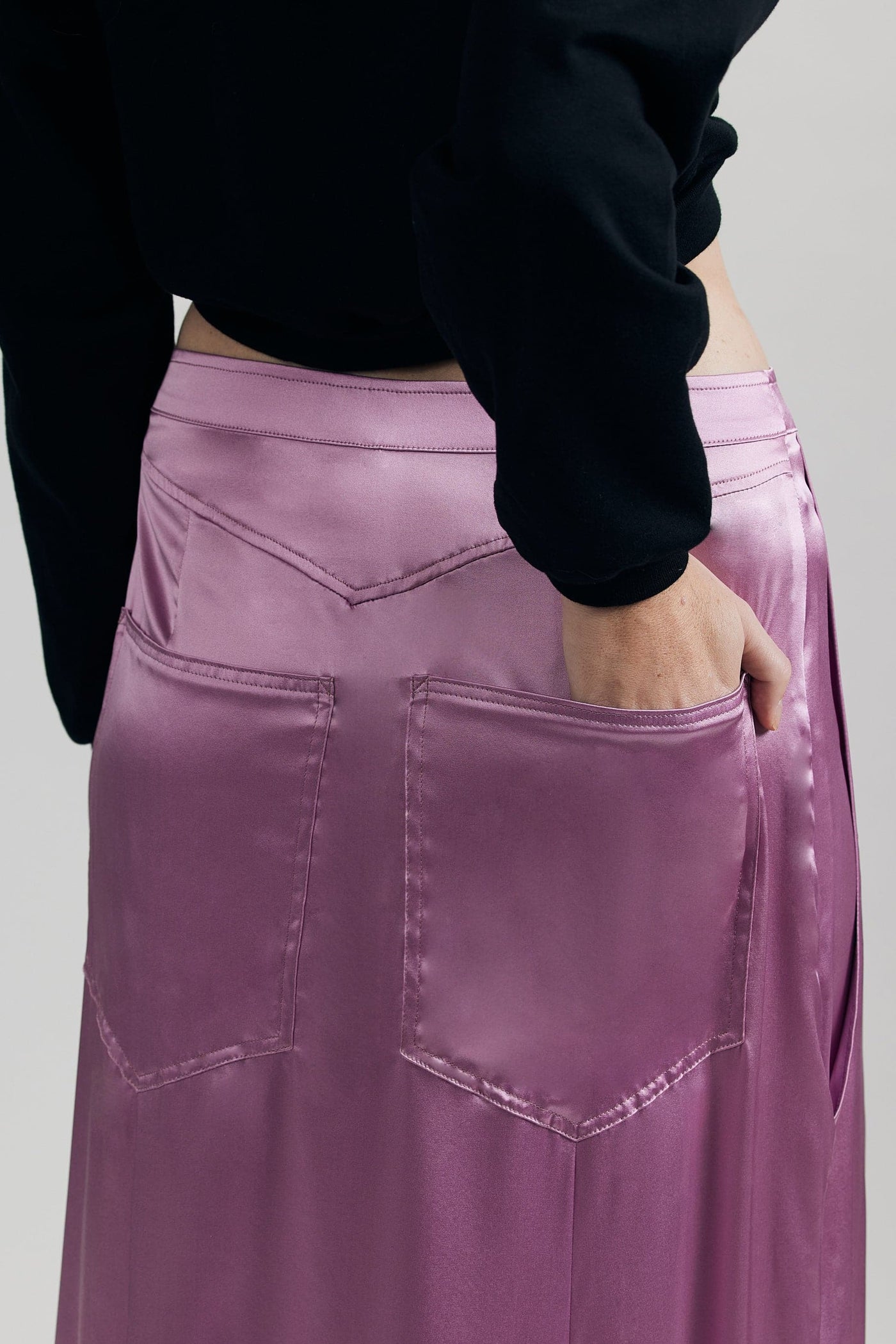 Silk Skater Skirt - Lilac