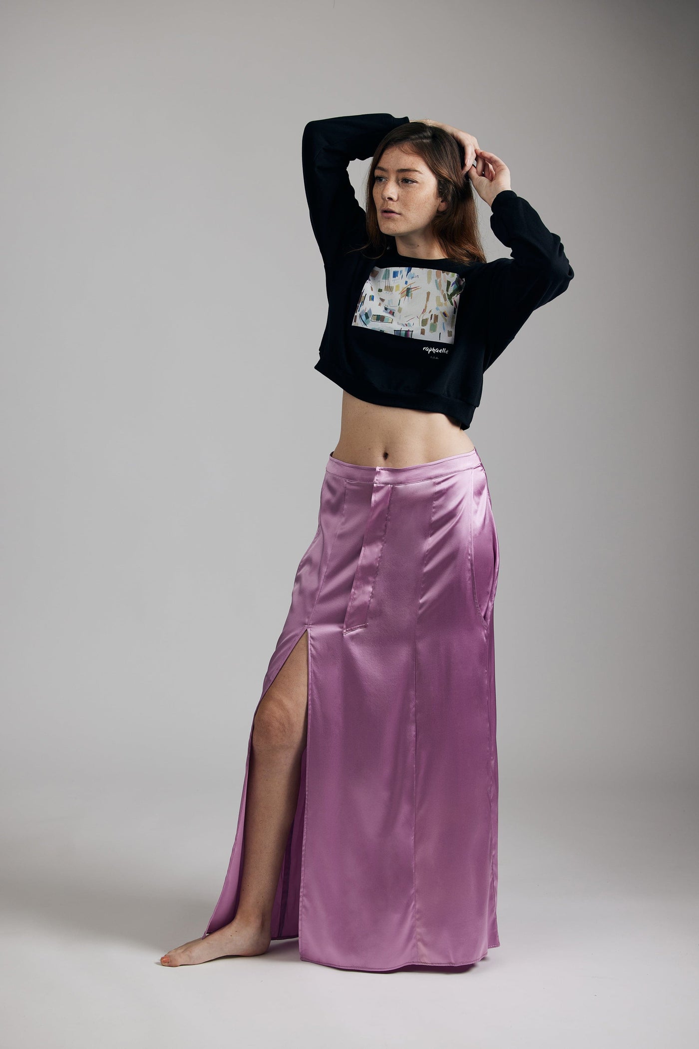 Silk Skater Skirt - Lilac